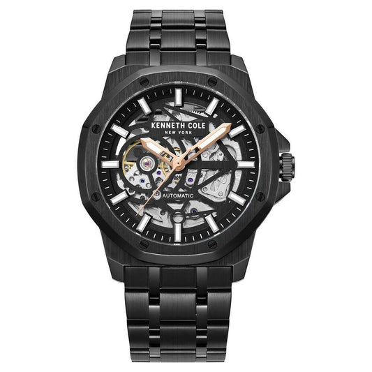 Kenneth Cole Black Dial Automatic Watch for Men KCWGL2232904MN