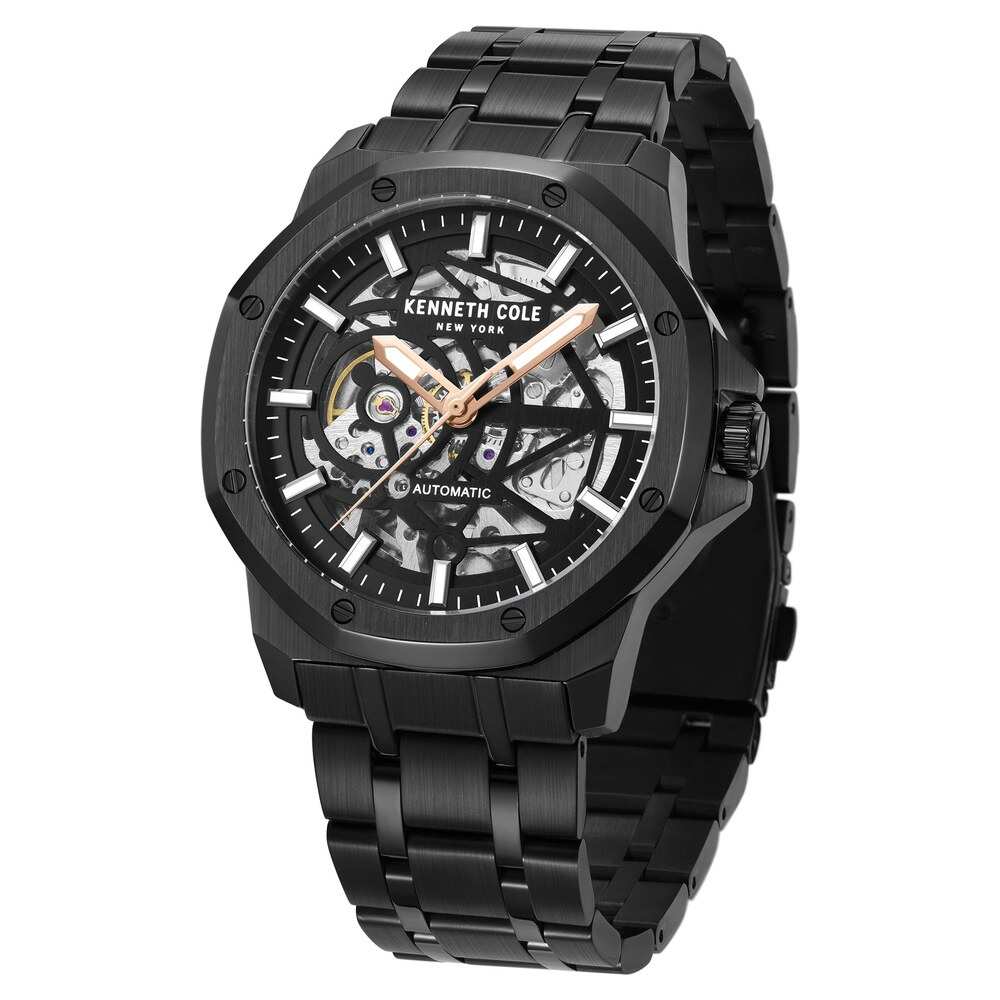 Kenneth Cole Black Dial Automatic Watch for Men KCWGL2232904MN