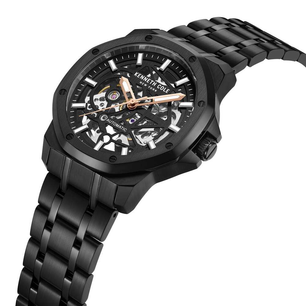 Kenneth Cole Black Dial Automatic Watch for Men KCWGL2232904MN
