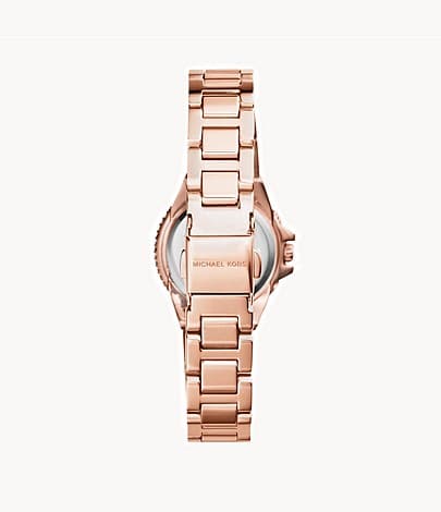 Michael Kors Petite Camille Three-Hand Rose Gold-Tone Stainless Steel Watch MK3253