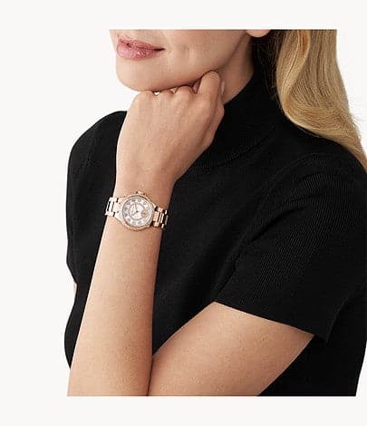 Michael Kors Camille Multifunction Rose Gold-Tone Stainless Steel Watch MK4700I