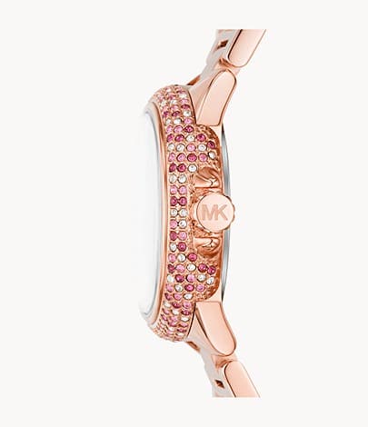 Michael Kors Mini-Camille Multifunction Rose Gold-Tone Stainless Steel Watch MK7273I
