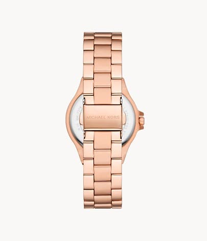 Michael Kors Mini-Lennox Three-Hand Rose Gold-Tone Stainless Steel Watch MK7279I