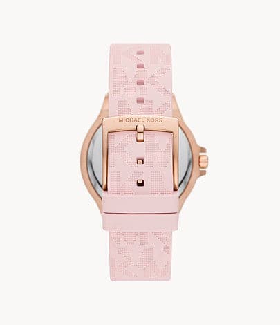 Michael Kors Mini-Lennox Three-Hand Blush Silicone Watch MK7282I