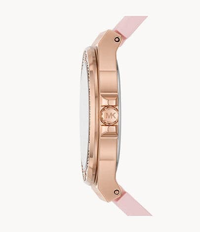 Michael Kors Mini-Lennox Three-Hand Blush Silicone Watch MK7282I