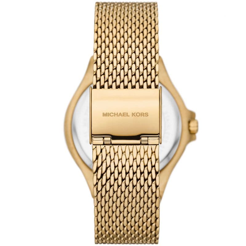 Michael Kors Lennox Three-Hand Gold-Tone Stainless Steel Mesh Watch-MK7335I
