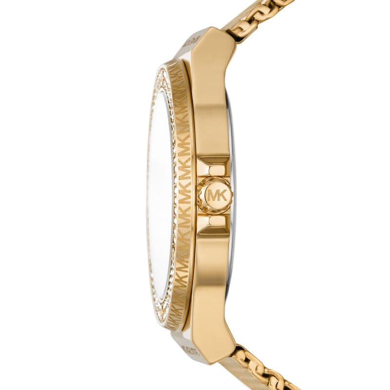 Michael Kors Lennox Three-Hand Gold-Tone Stainless Steel Mesh Watch-MK7335I