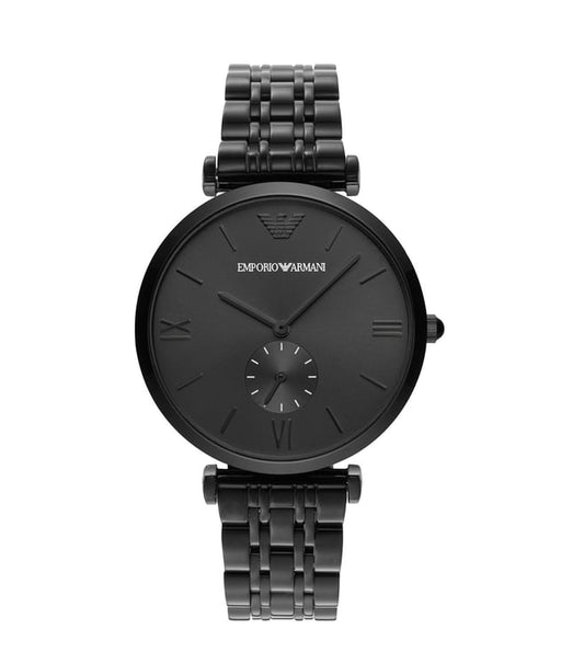AR11299 Gianni T-Bar Black Dial Watch for Men