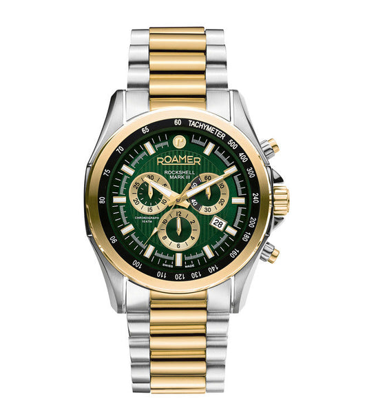 ROAMER 220837 48 75 20 ROCKSHELL MARK III CHRONOGRAPH SWISS MADE WATCH FOR MEN