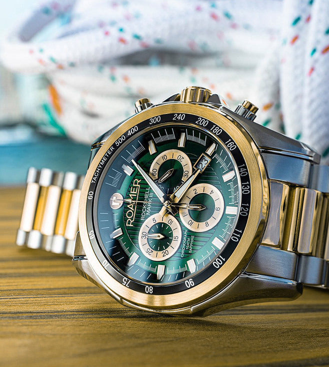 ROAMER 220837 48 75 20 ROCKSHELL MARK III CHRONOGRAPH SWISS MADE WATCH FOR MEN