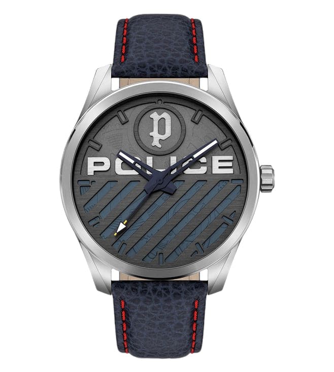 Police Black Dial Analog Blue Stainless Steel Strap Watch Plpewja2121401