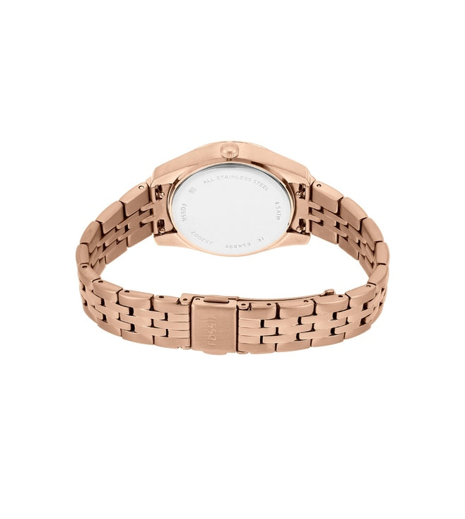Scarlette Mini Three-Hand Date Rose Gold-Tone Stainless Steel Watch