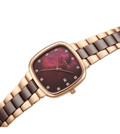 OBAKU V282LDVNCN_LUX Timian Lille Nut Analog Watch for Women