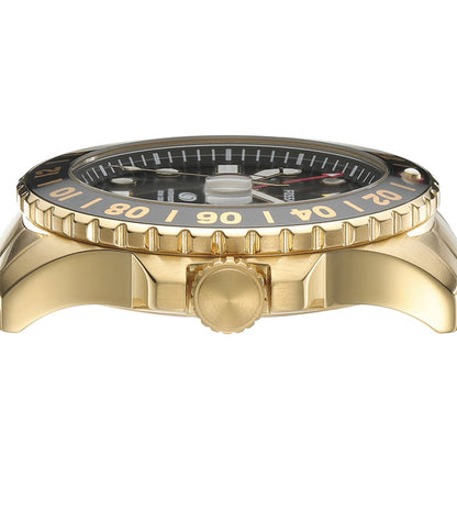 Fossil Blue GMT Gold-Tone Stainless Steel Watch