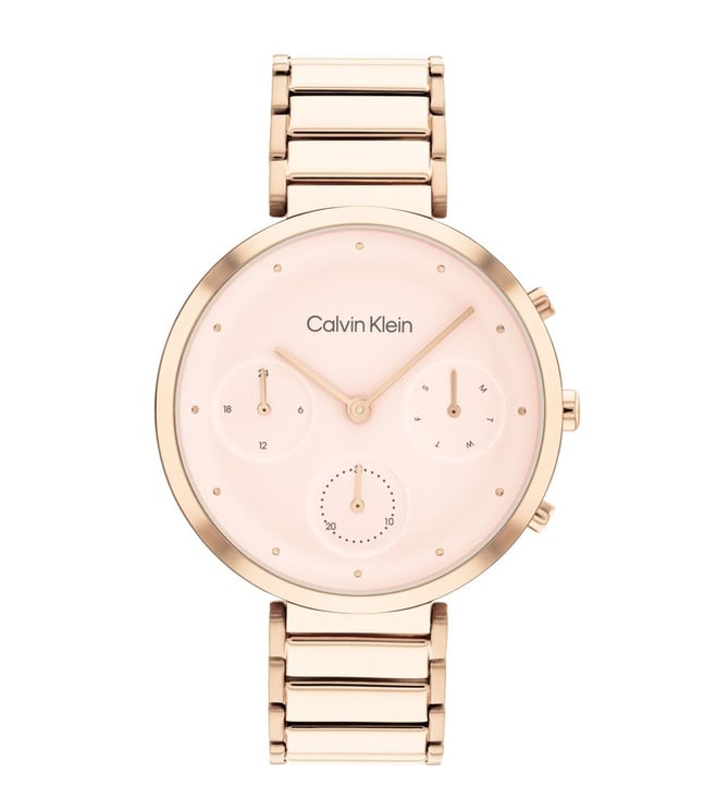 CALVIN KLEIN 25200283 Minimalistic T-Bar Chronograph Watch for Women