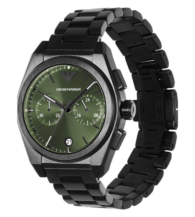 Emporio Armani Chronograph Black Stainless Steel Watch