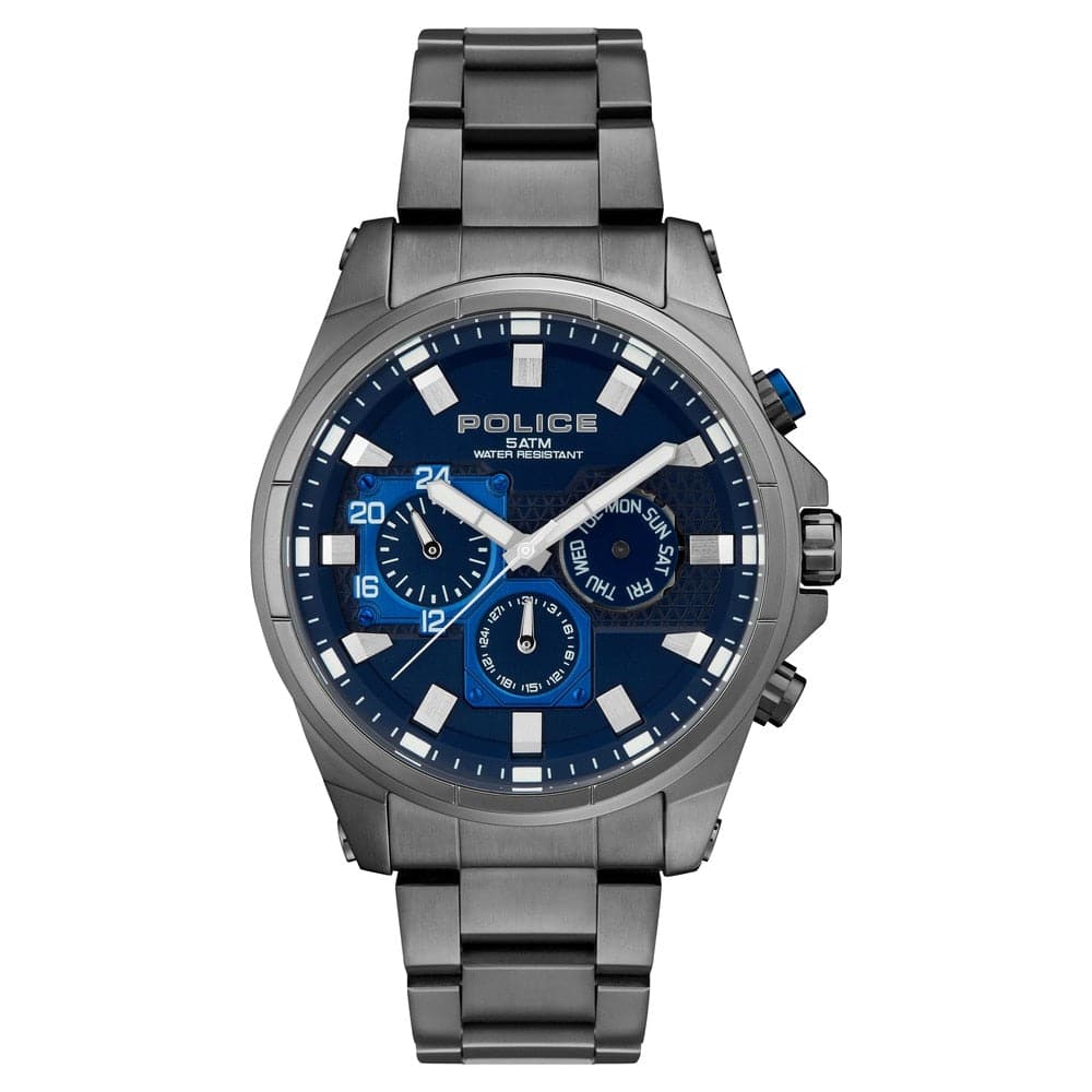 Police Blue Dial Analog Watch For Men