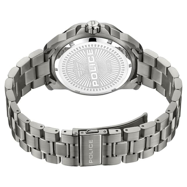 Police Maroon Dial Grey Stainless Steel Strap Watch PLPEWJH2228105
