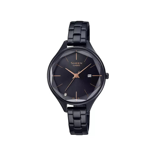 Casio Sheen Black Cut Glass - Women'S Watch Sh251