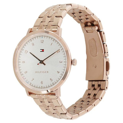 Silver Dial Rose Gold Stainless Steel Strap Watch Nbth1781760