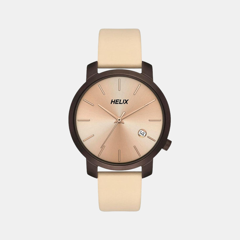 Female Rose Gold Analog Leather Watch TW032HL38