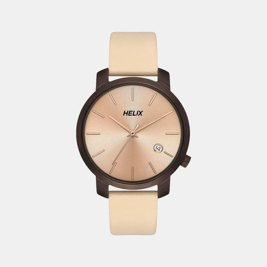 Female Rose Gold Analog Leather Watch TW032HL38
