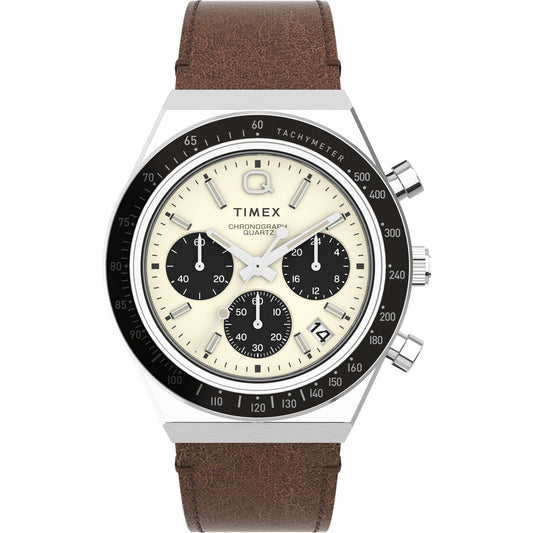 TIMEX Q Cream Round Dial Analog Men's Watch - TWEG26401