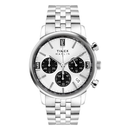 TIMEX MARLIN Silver-Tone Round Dial Analog Men's Watch - TWEG26704