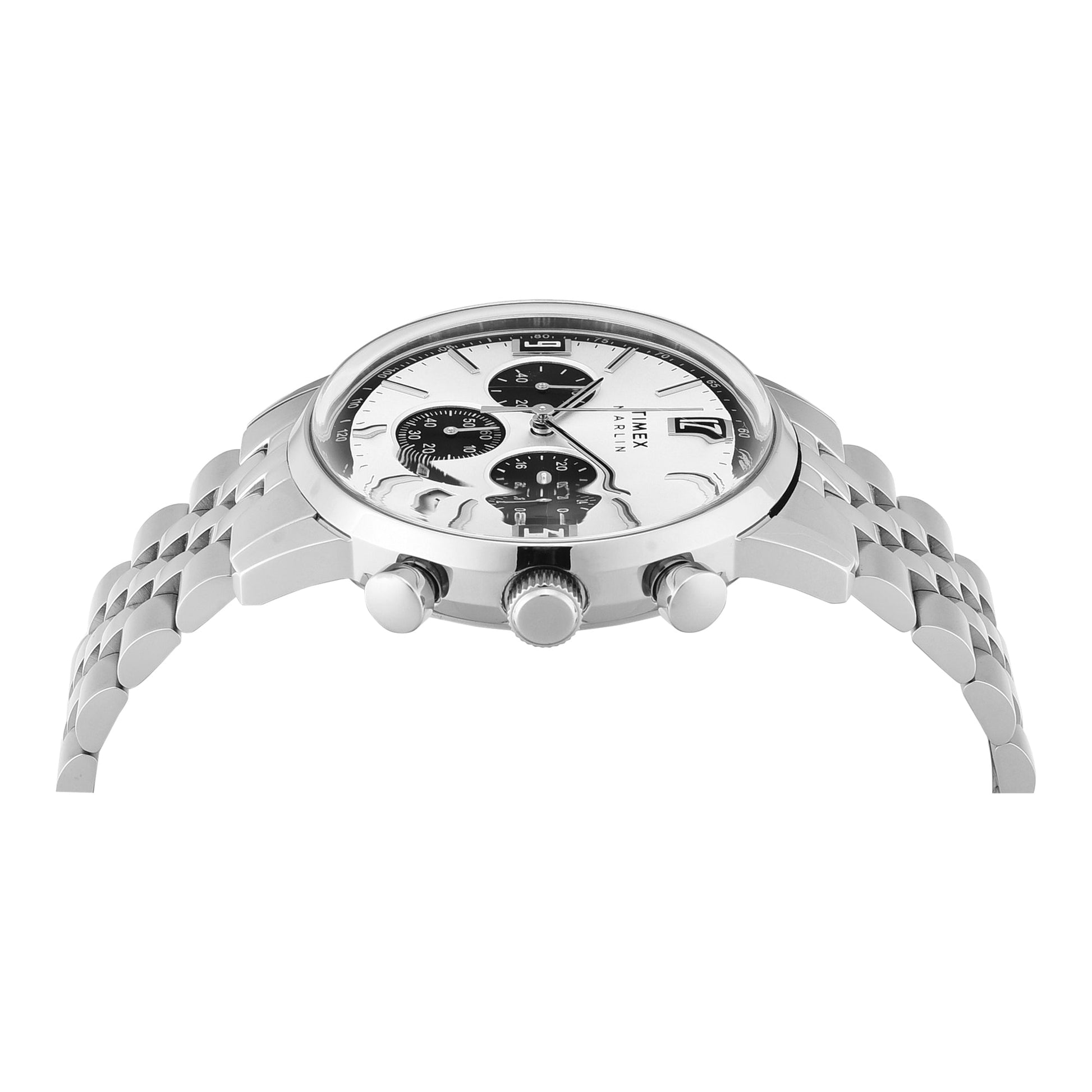 TIMEX MARLIN Silver-Tone Round Dial Analog Men's Watch - TWEG26704