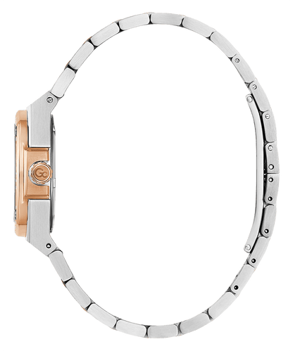 Gc Womens 30 Mm Coussin Shape Mini White Dial Stainless Steel Analog Watch - Z12003L1Mf