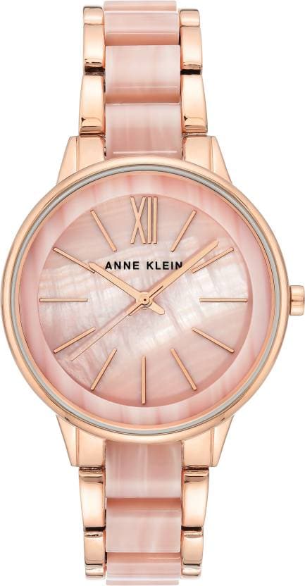 Anne Klein Green Dial Rose Gold Metal Strap Watch NDAK1412PKRG