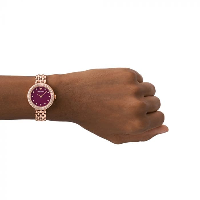 Emporio armani Women Round Red Watches