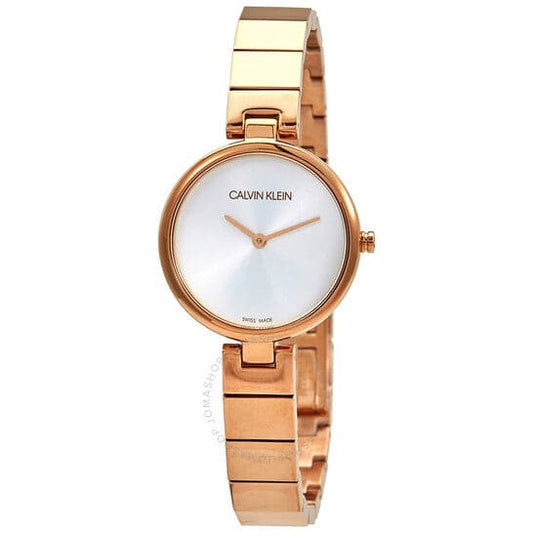 Calvin Klein Womens Authentic Silver Dial Metallic Analogue Watch - K8G23646