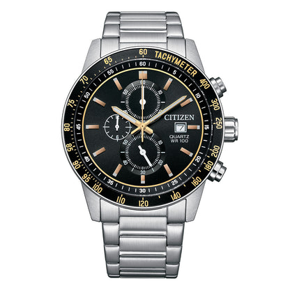 CITIZEN QUARTZ GENTS WATCH BLACK DIAL - AN3681-57E