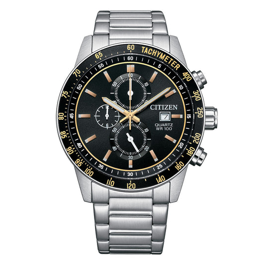 CITIZEN QUARTZ GENTS WATCH BLACK DIAL - AN3681-57E