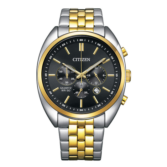 CITIZEN QUARTZ GENTS WATCH BLACK DIAL - AN8214-55E