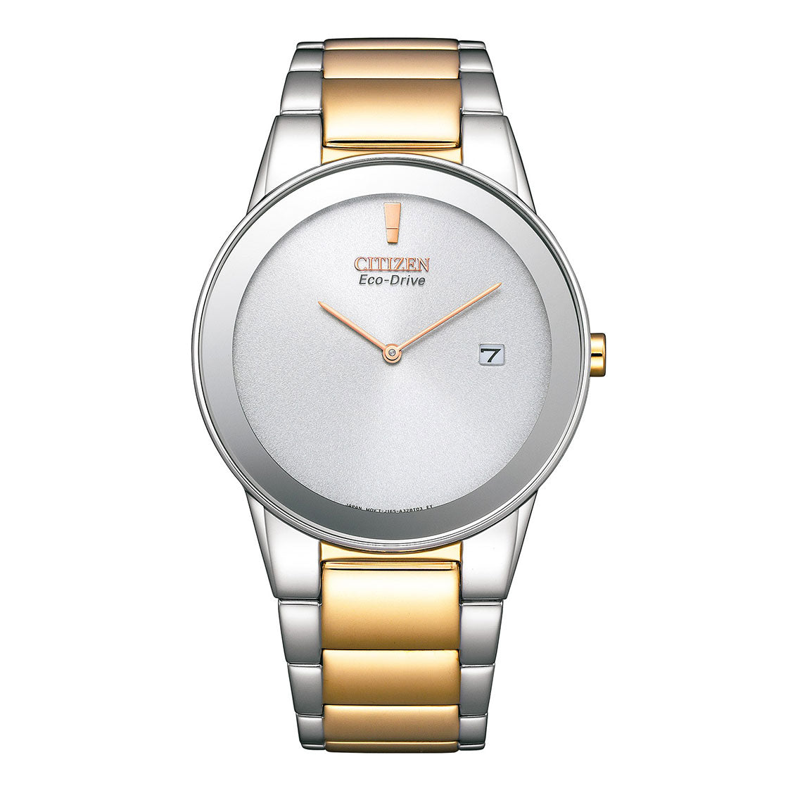 CITIZEN ECO-DRIVE GENTS WATCH WHITE DIAL - AU1064-85A