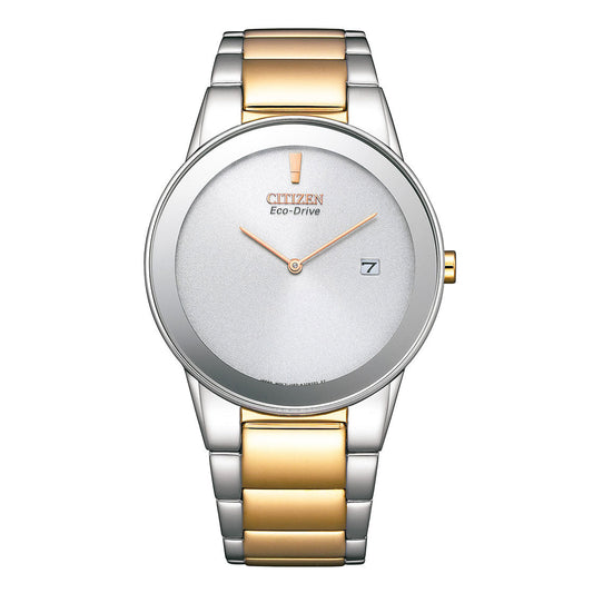 CITIZEN ECO-DRIVE GENTS WATCH WHITE DIAL - AU1064-85A