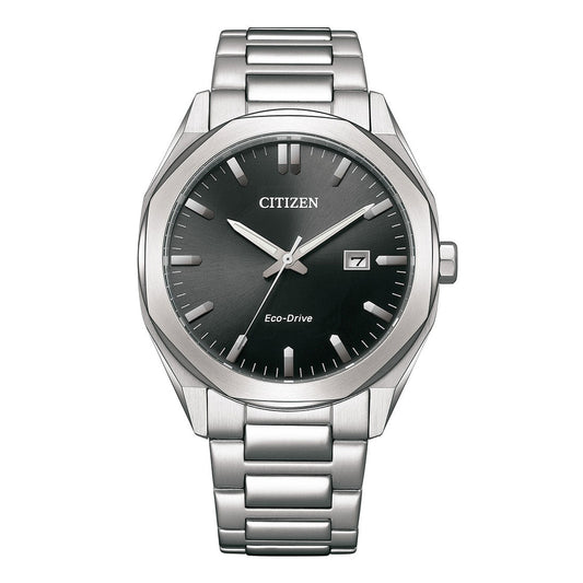 CITIZEN ECO-DRIVE GENTS WATCH BLACK DIAL - BM7600-81E
