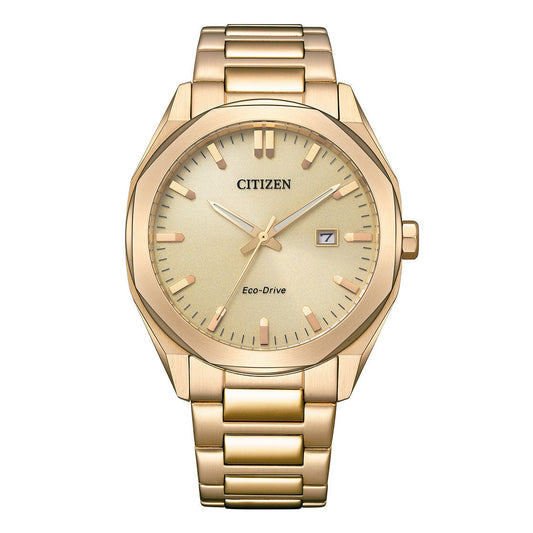 CITIZEN ECO-DRIVE GENTS WATCH CHAMPAGNE DIAL - BM7603-82P