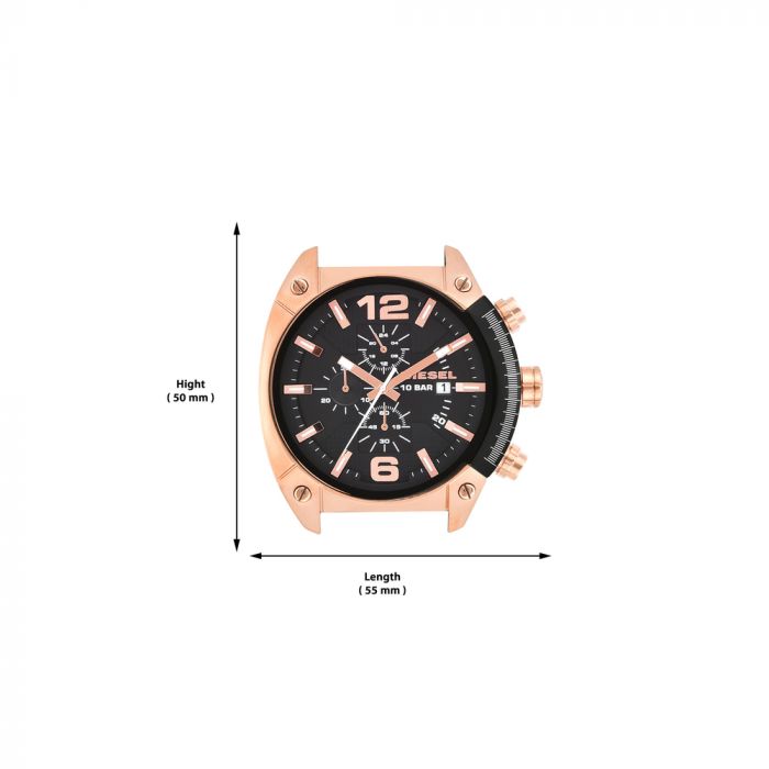 Diesel Men Overflow Round Black Watches DZ4297I