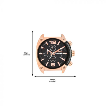 Diesel Men Overflow Round Black Watches DZ4297I