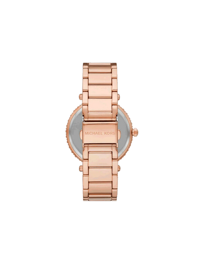 Michael Kors Parker Three-Hand Rose Gold-Tone Stainless Steel Watch