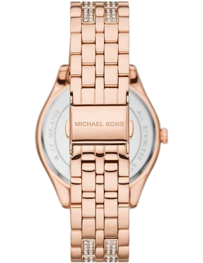 MICHAEL KORS Harlowe Pavé Rose Gold-Tone Watch Style# MK4710