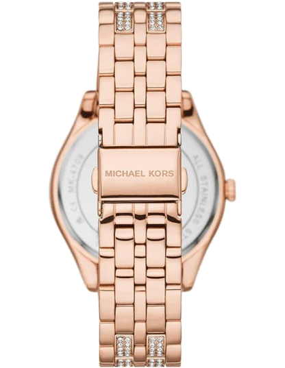 MICHAEL KORS Harlowe Pavé Rose Gold-Tone Watch Style# MK4710