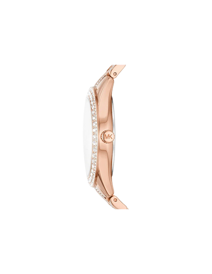 MICHAEL KORS Harlowe Pavé Rose Gold-Tone Watch Style# MK4710