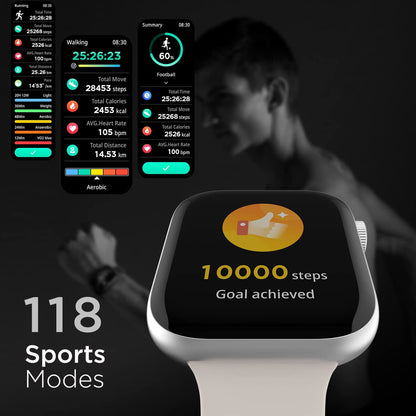 Fire-Boltt Ring 3 Smartwatch with Bluetooth Calling BSW043-SILVER