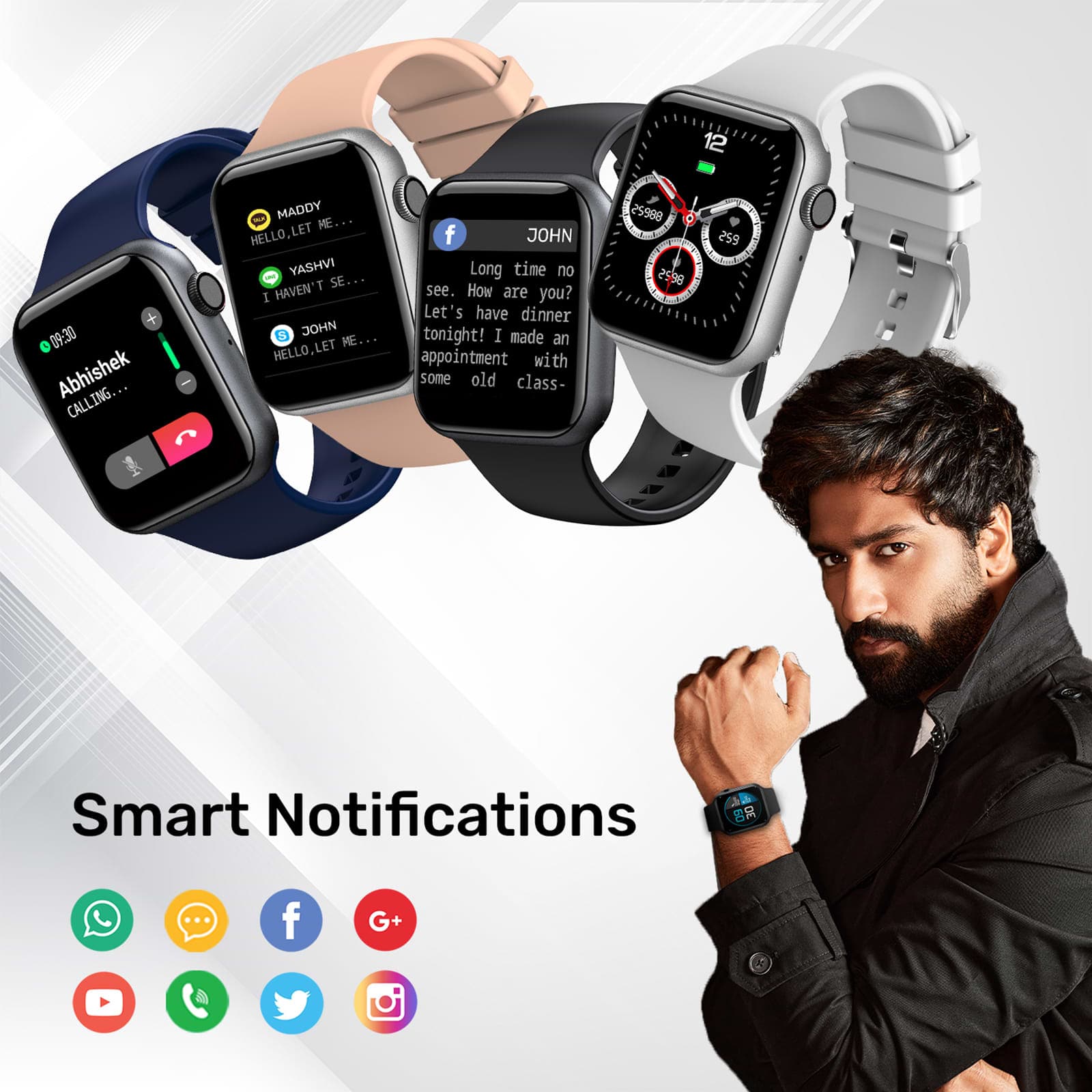 Fire-Boltt Ring Smartwatch with Bluetooth Calling BSW005 BLACK