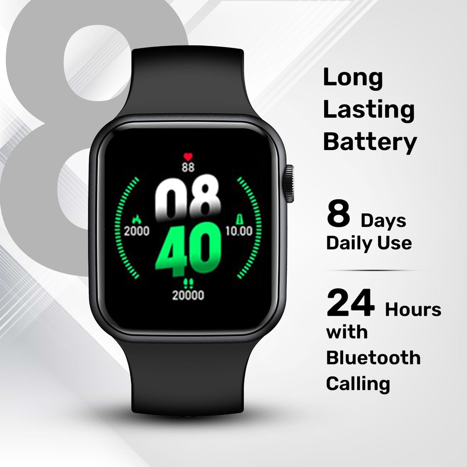 Fire-Boltt Ring Smartwatch with Bluetooth Calling BSW005 BLACK