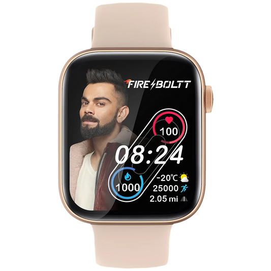 Fire-Boltt Ring 3 Smartwatch with Bluetooth Calling BSW043-GOLD